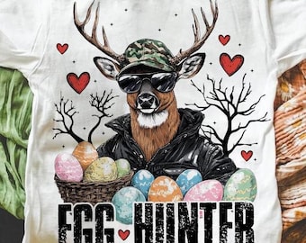 Retro Deer Hunter Sublimation Png, Kids Easter Png, Deer Buck Backward Cap Hunting Png, Egg Hunter, Boys Easter Png, Easter Hunting Png