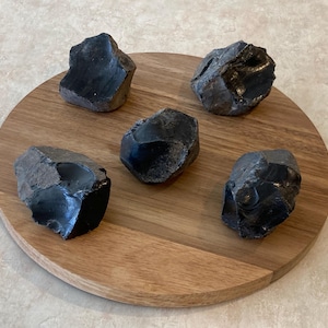 Black Obsidian Chunks from Arizona, 2 1/2” inches, lot of 5 pieces