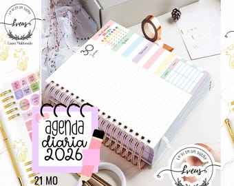 Daily digital planner, 2026 daily planner, downloadable planner, digital planner, printable PDF file, half-letter