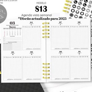 AGENDA elegante 2025 Agenda formal archivo imprimible  PDF formato semanal, Agenda 2025 / agenda ejecutiva / tamaño media carta