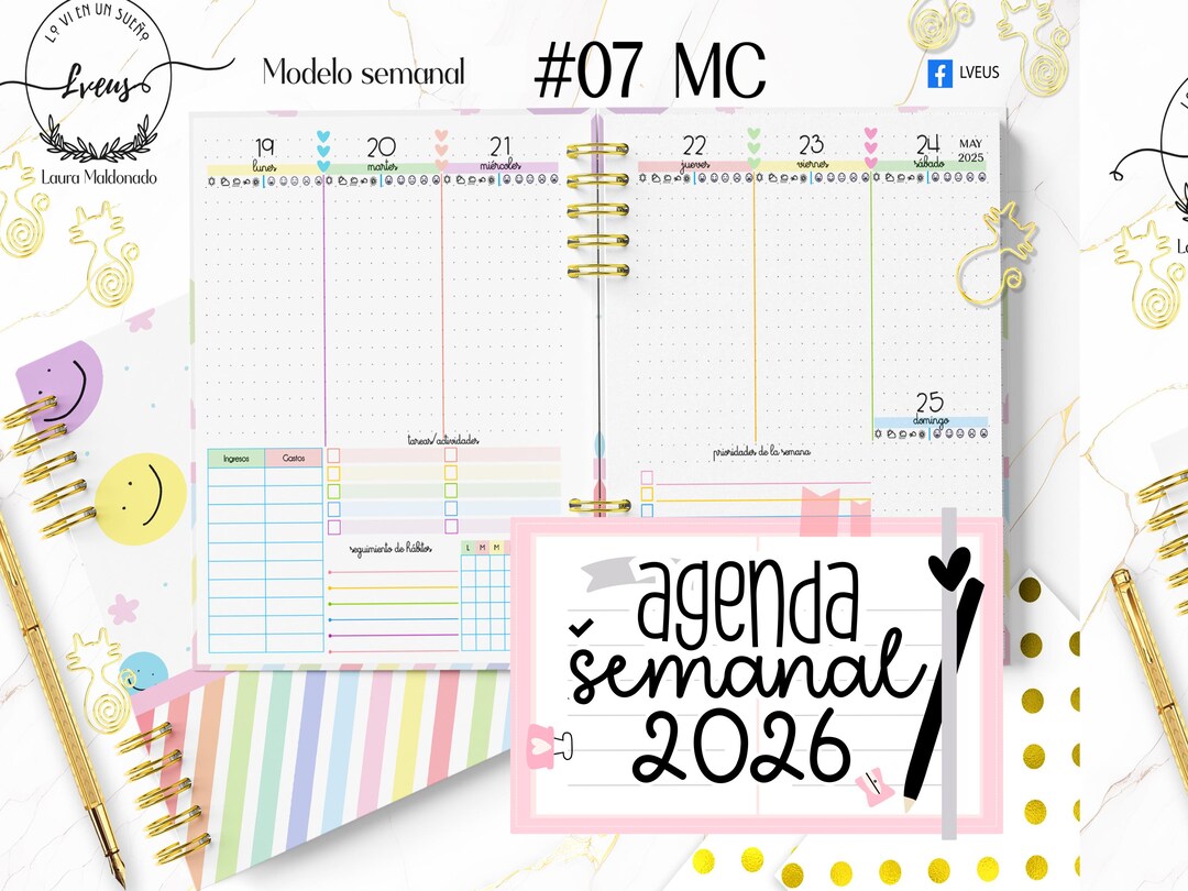 2026 Weekly Planner, Printable Weekly Planner, 2026 Planner Template ...