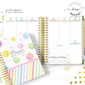 2025 Weekly English Agenda, Printable Weekly Planner, 2025 Agenda Template, Printable 2025 Agenda, Colorful Agenda, ENGLISH