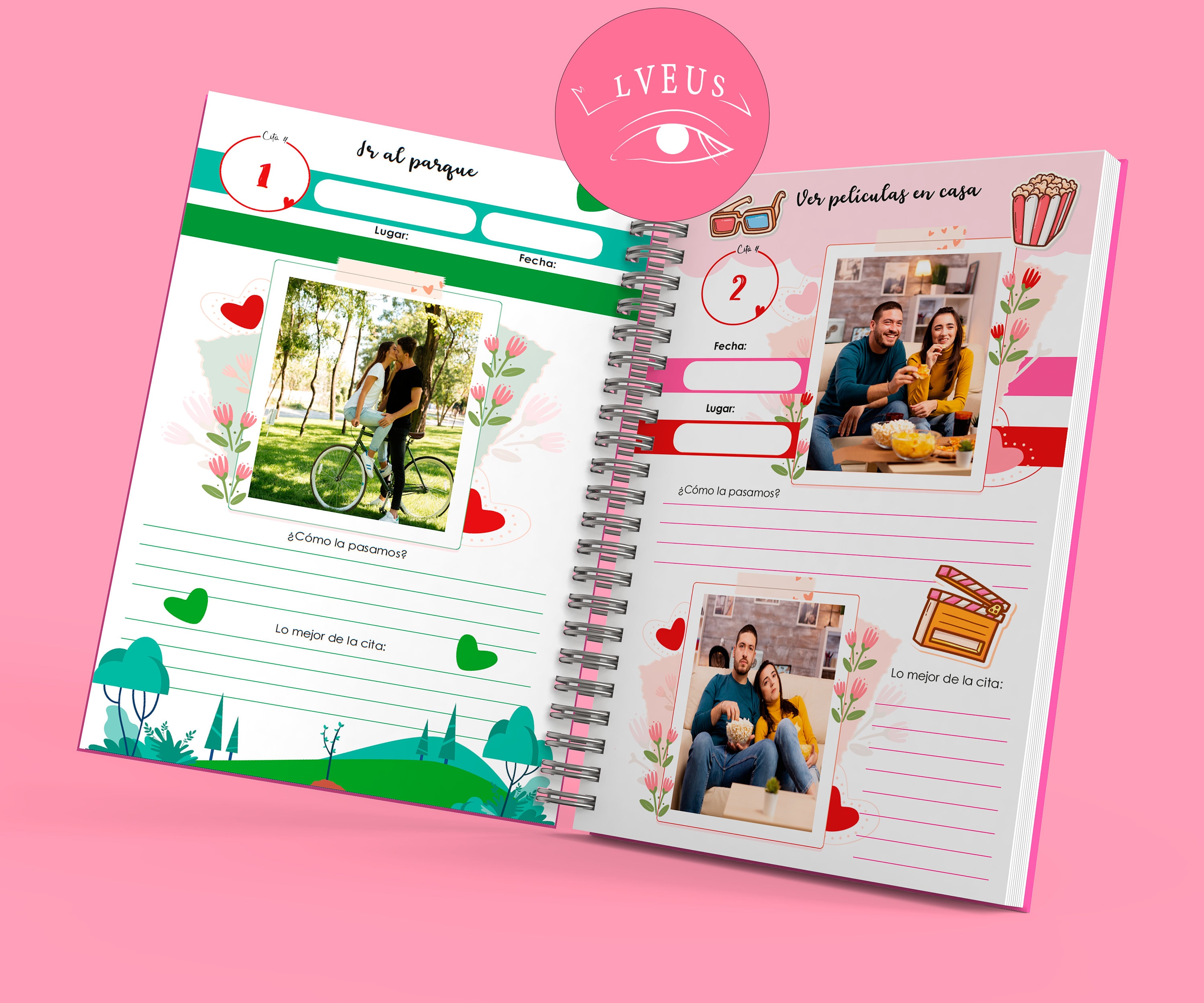 100 CITAS JUNTOS álbum pdf para imprimir san valentin - Etsy México