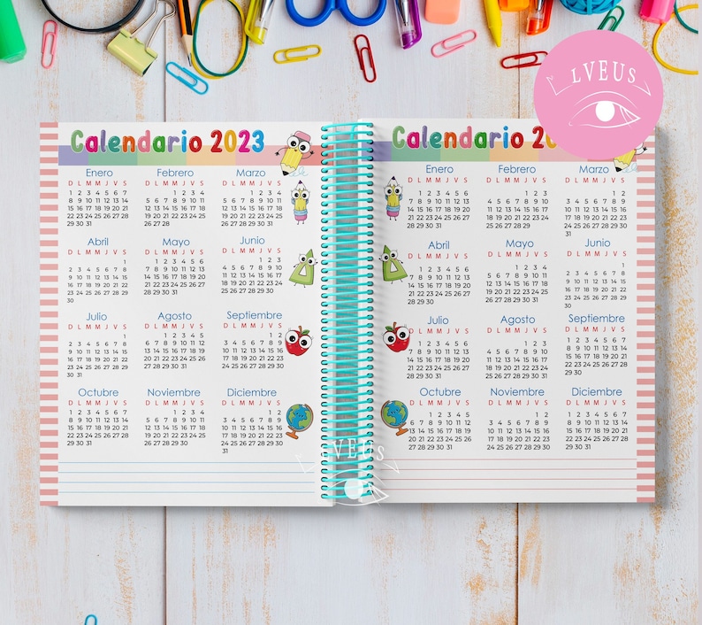 Printable planner for TEACHERS/EDUCATORS August 2026-July 2027, medium letter size, colorful PDF file image 9