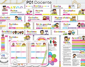 Agenda DOCENTE | Agenda escolar de maestros |  agosto 2026- julio 2027 imprimible