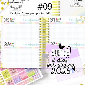 2026年版印刷可能なアジェンダ、2026年版プランナー、1ページ2日プランナー、印刷可能なPDFファイル、ハーフレターPDFオーガナイザー