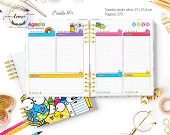 TEACHING AGENDA 2025-2026 half letter printable pdf file COLORFUL