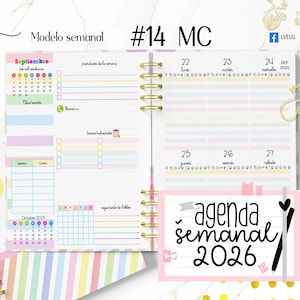 2026年ウィークリープランナー、印刷可能なウィークリープランナー、2026年プランナーテンプレート、印刷可能な2026年プランナー、カラフルなデジタルプランナー