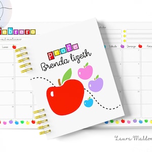 AGENDA DOCENTE  2025-2026 medio oficio archivo imprimible pdf COLORIDA