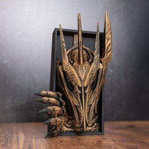 Sauron - El Señor de los Anillos Sujetalibros / Decoración de Estantería Rincón de Libros / Decoración Inserto de Estantería / Anillos de Poder imagen 3