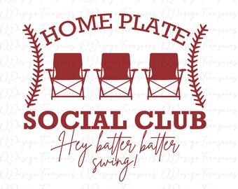 Home Plate Social Club Svg, Baseball Svg, Baseball Mama Png, Gift For Mom, Baseball Mom Season, Trendy, instant download