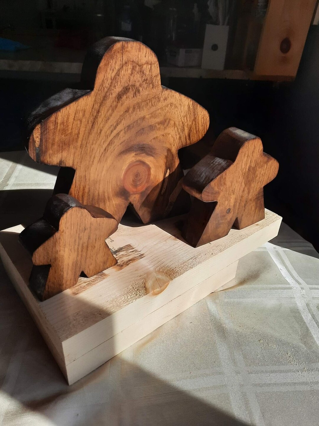 Set of 3 Wooden Meeples Free Shipping Etsy