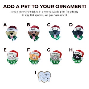 Pet Add-ons for Personalized Ornaments - Dog, Cat or Memorial Add-ons for Personalized Christmas Ornaments from Ever&Green