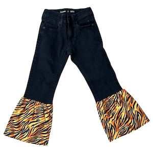 8, Girl&#39;s Bengal Ruffle Flares, Upcycled Jeans, Children&#39;s Place