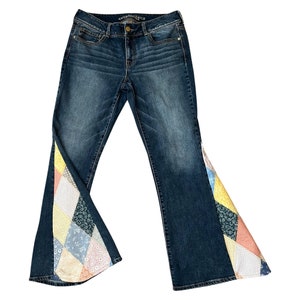 Women&#39;s Diamond Patchwork, Upcycled Jeans