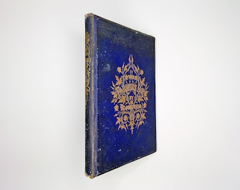 The Farmer's Boy by Robert Bloomfield (1857) Antique Book, Illustrated Vintage Poetry, Blue Gold Decorative Binding, Gilded Covers and Spine