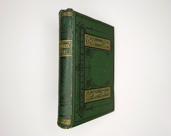 The Americans at Home by Rev. David Macrae (1885) Vintage Book, Collectable Antique, Social History, Gold Green Leather Decorative Cover