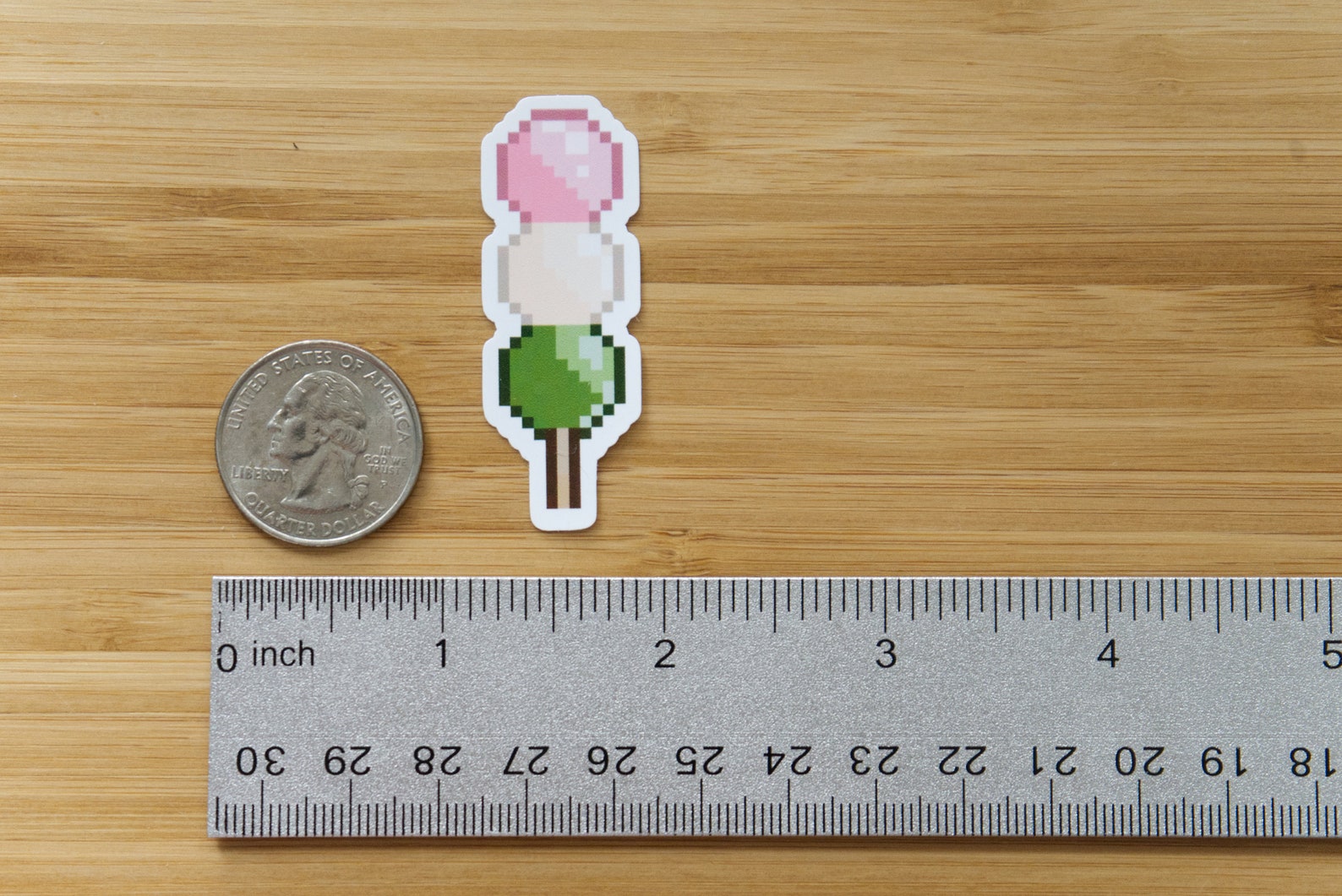 Hanami Dango Pixel Art Stickers - Food Sticker, Japanese Snack, Laptop ...