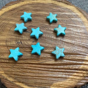 lot de 10 perles étoiles en howlite 12 mm