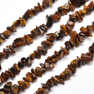 100 natürliche Edelstein Tigerauge Splitterperlen 5-9 mm