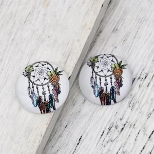 lot de 5 cabochons 20 mm attrape rêve