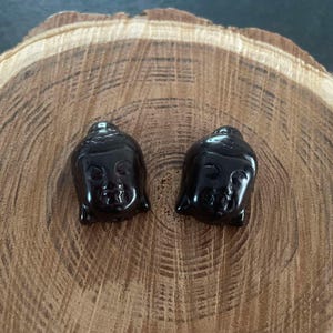lot de 2 perles bouddha en howlite 28x20 mm