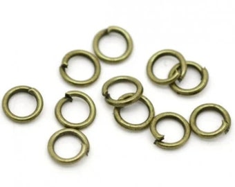 50 Nickel Free Alloy Jump Rings 6mm Bronze