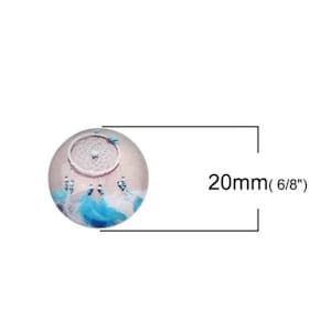 lot de 5 cabochons 20 mm attrape rêve