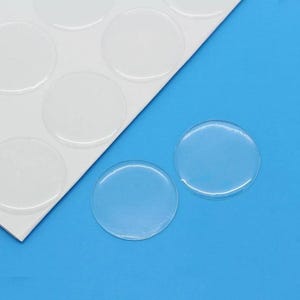 12 cabochons en résine époxy ronds dimension 18 mm