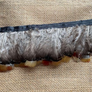1 mètre de galon ruban en plume d'oie naturelle REF003