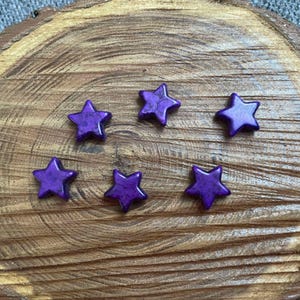 lot de 10 perles étoiles en howlite 12 mm