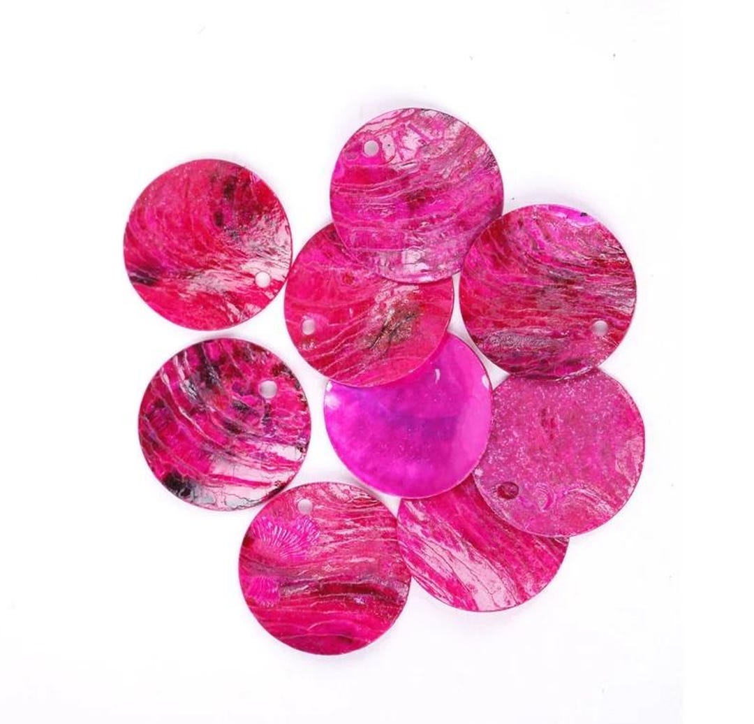 10 Sequins Pearl Pendants in Mother-of-pearl 18 Mm - Etsy