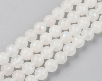 lot of 28 beads 6 mm natural gem moonstone