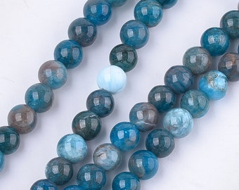 lot de 24 Perles apatite naturelles 8 mm