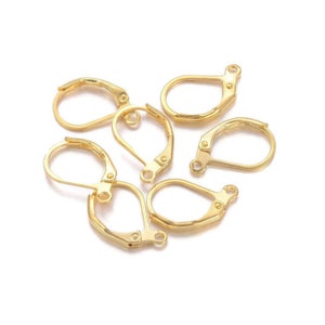20 supports 18 k gold plated earring hook clip / sleeper