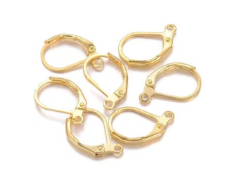 20 supports 18 k gold plated earring hook clip / sleeper