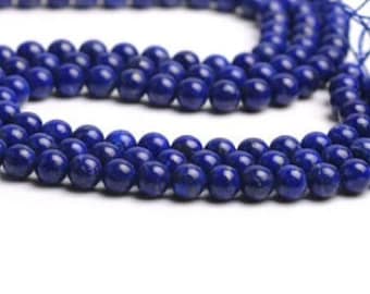 enfilade 30 Perles en Lapis Lazuli naturel 6 mm