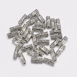 lot of 30 tube beads 10x4 mm in Tibetan silver