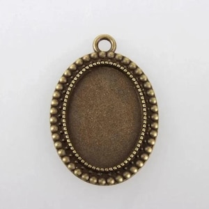 5er-Set Träger zum Anpassen für 25x18 mm Cabochons