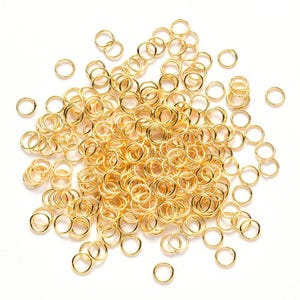 50 Biegeringe 6 mm 14 k vergoldet