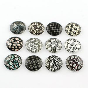 lot de 10 cabochons 12 mm  cachemire