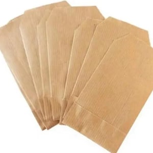 juego de 10 bolsas de papel kraft de 12x20 cm para personalizar