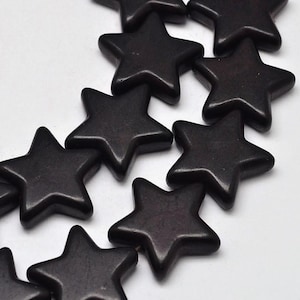 lot de 10 perles étoiles en howlite 12 mm