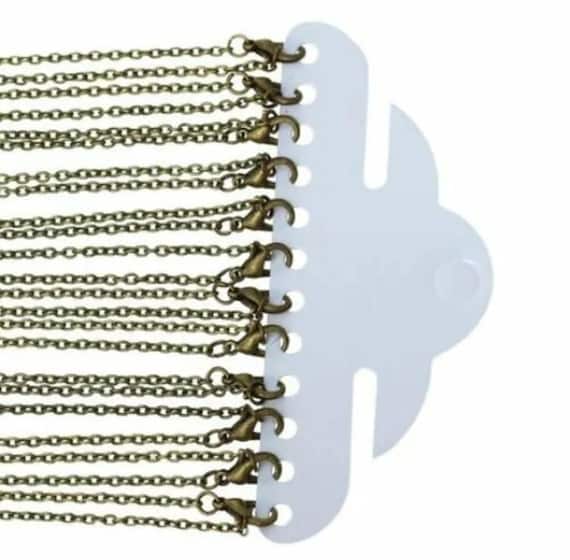 チェーンネックレス3本セット ブロンズメタルロブスタークラスプ 41 cm