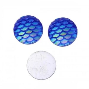 lot de 10 cabochons 12 mm " écailles dragon/sirene "