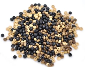 set of 300 wooden beads 4 mm