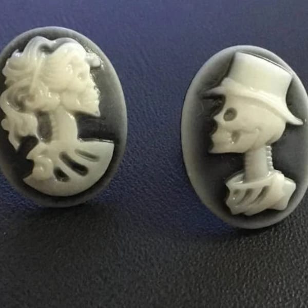 duo camée cabochons résine 25x18 mm " Steampunk "