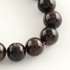 30 natural garnet beads 5 mm