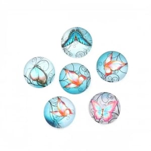 lot de 10 cabochons 20 mm papillons