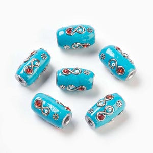 2 superb Indonesian beads in antique silver alloy 22x15 mm